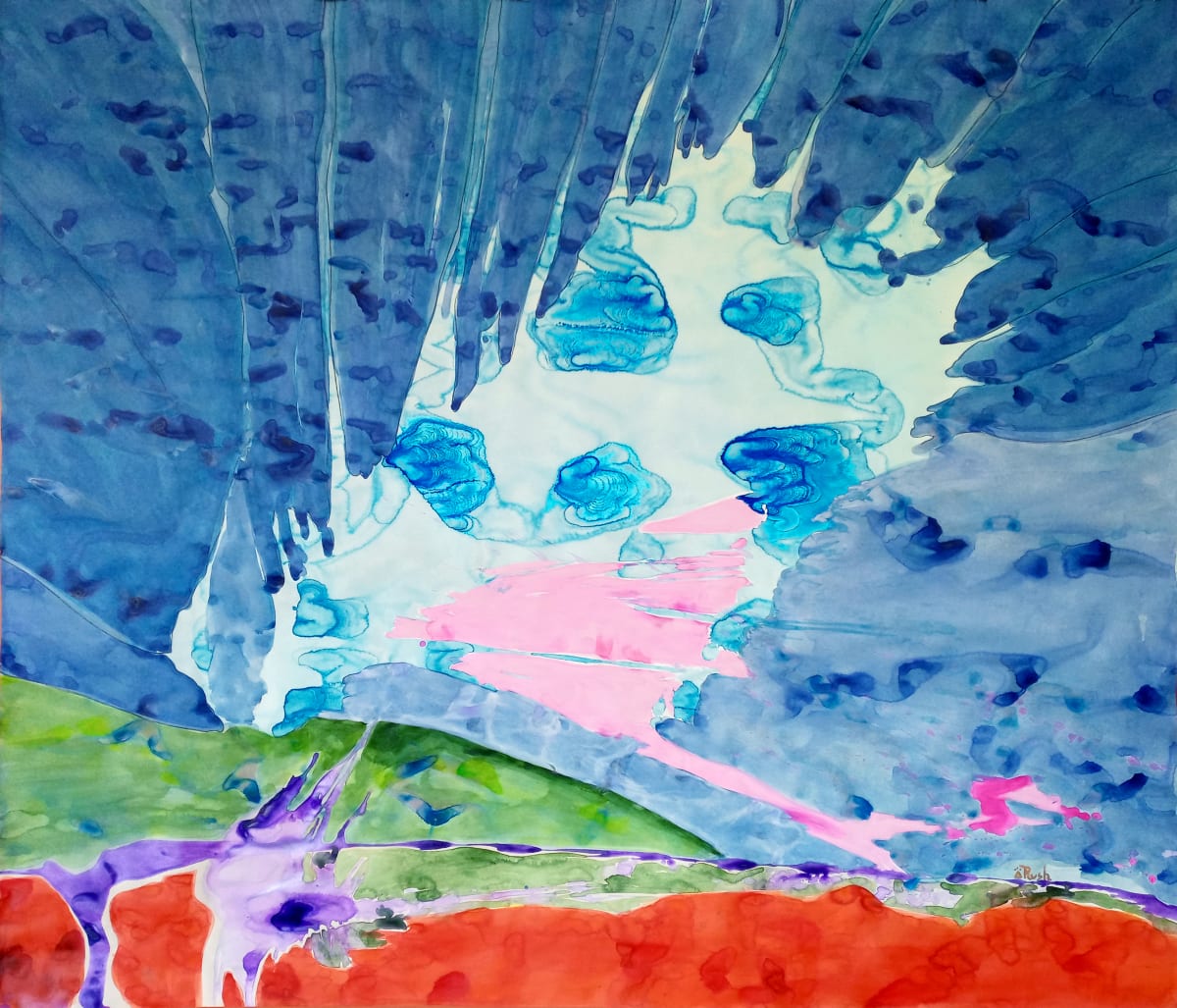 Forbidden City by Mary Rush  Image: Forbidden City, 42 x 48 inches, Acrylic on Paper.