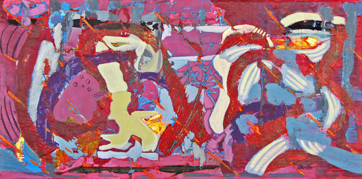 Warriorship by Mary Rush  Image: Warrior Spirit, Acrylic & Oil on Wood