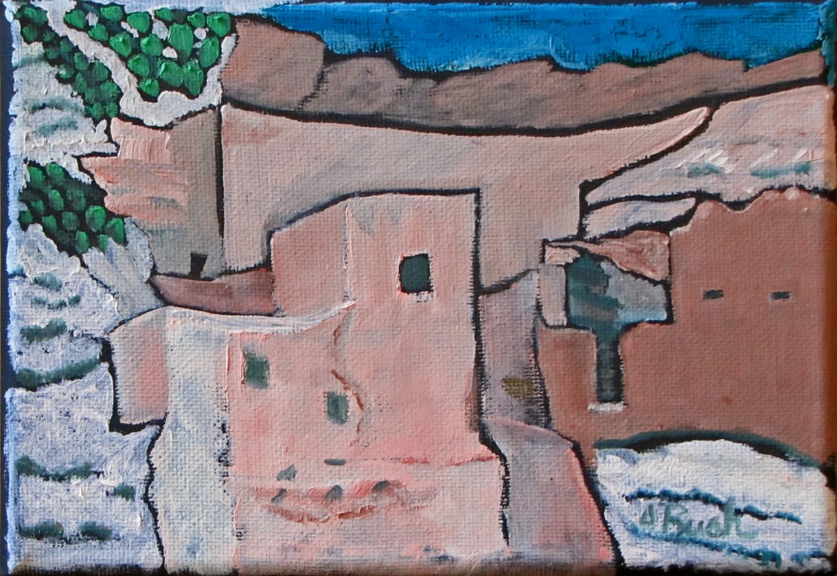 Montezuma Castle by Mary Rush  Image: Montezuma Castle, Oil on Canvas, 5 x 7 x 0.75 inches