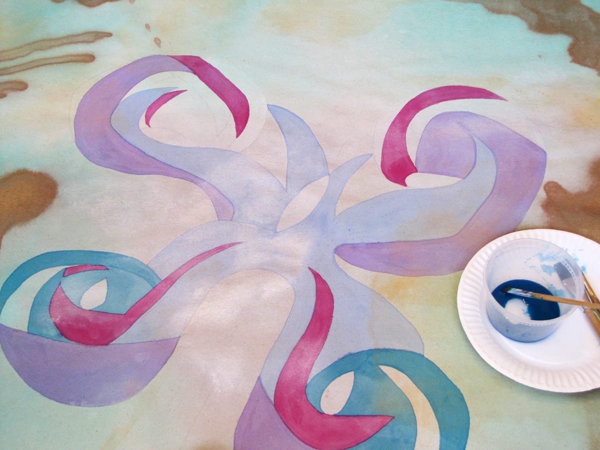 Action Hero by Mary Rush  Image: In progress photo.