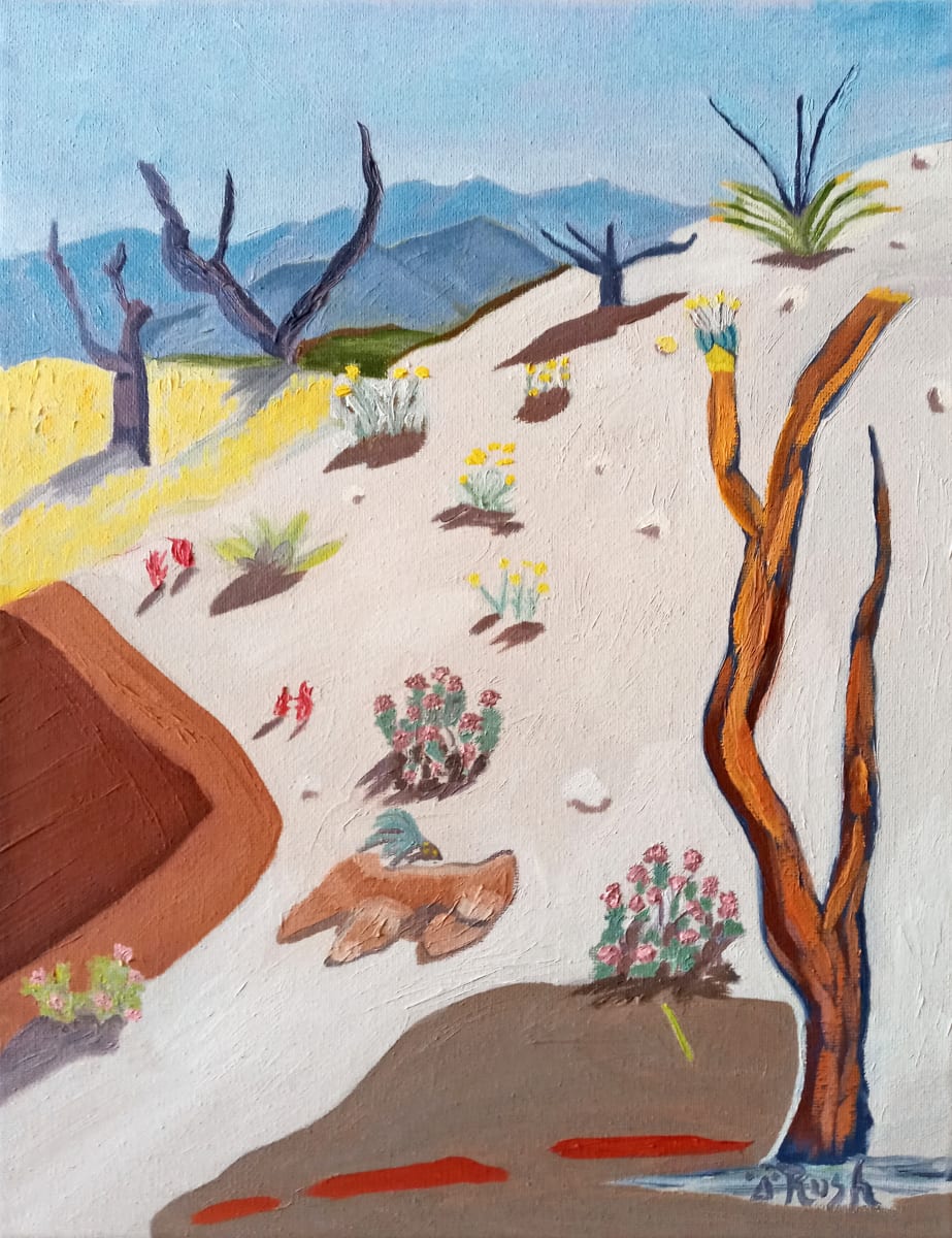 Prayer Vigil by Mary Rush  Image: A Prayer Vigil, 14 x 11 x  0.75 inches, Oil on Canvas.