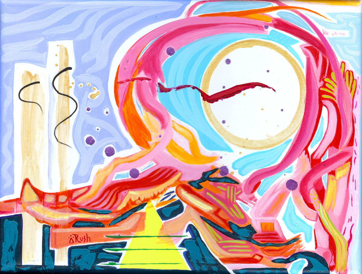 Collage Exploration Series on 9 x 12 Canvas #3 - Fishermans Wharf by Mary Rush  Image: Fisherman's Wharf
9 x 12 x 0.5 inches
Acrylic and Paper on Canvas