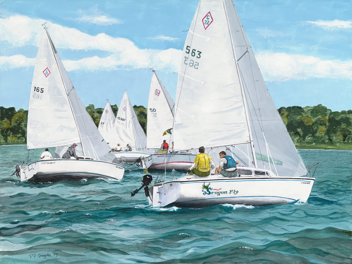 Dragonfly by Peter F Snyder  Image: "Dragonfly" - 18"x 24" Acrylic painting on canvas