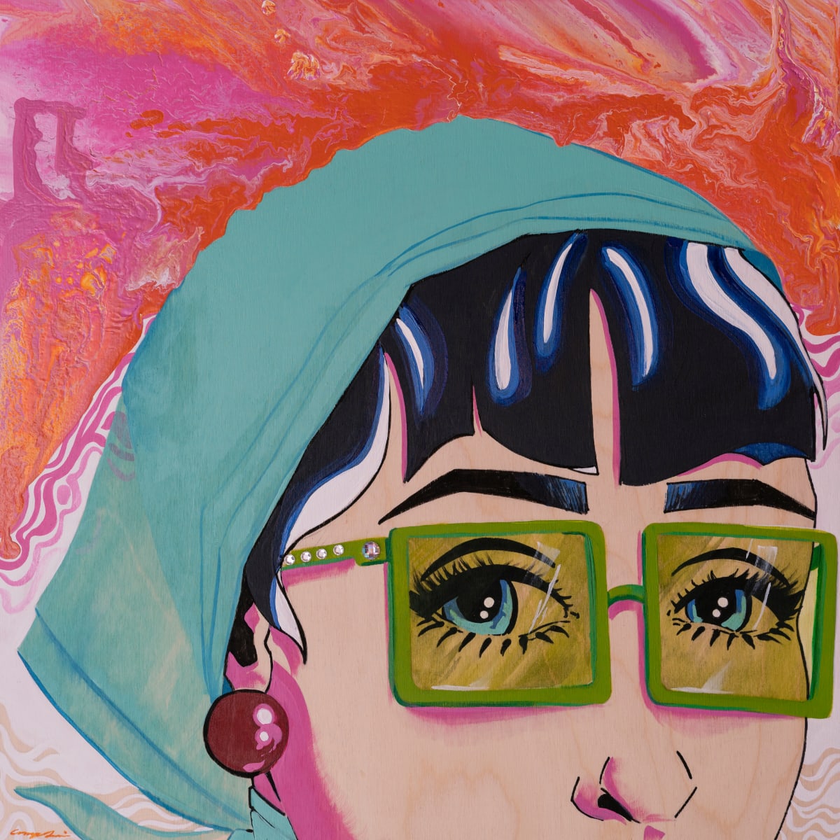 We Really Had it All by Amy Lewis  Image: mixed media acrylic and gemstone painting