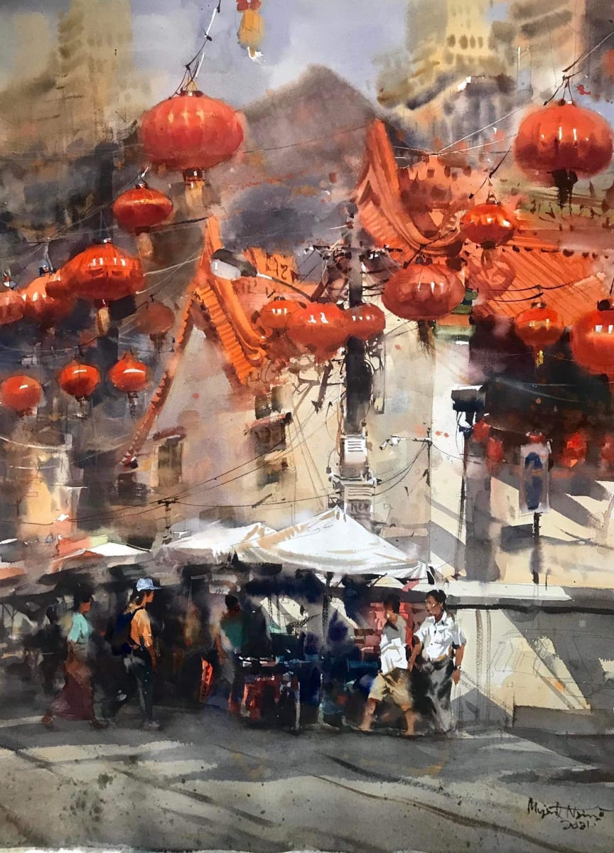 China Town, Rangoon 2021 by Myint Naing, Image 1.