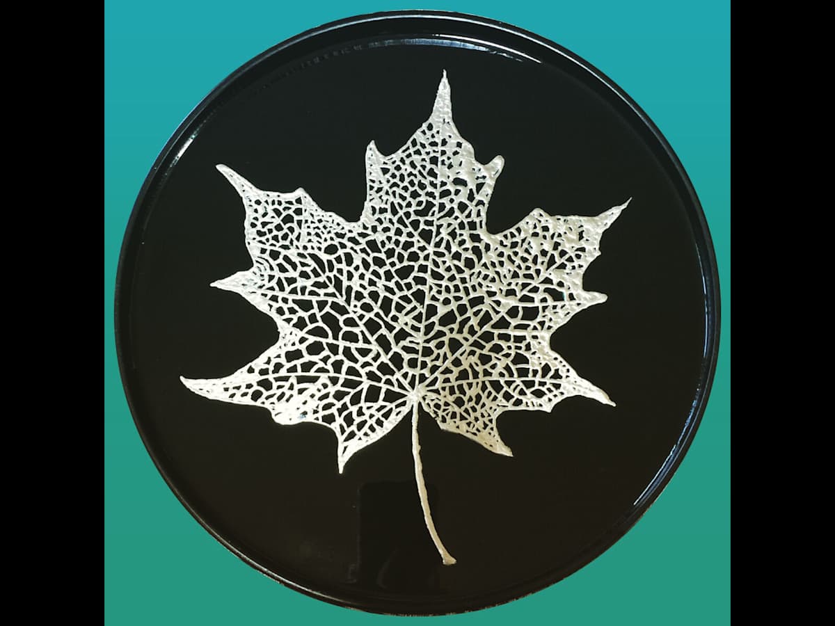 Maple Leaf Tray, round by Melissa Flattery 