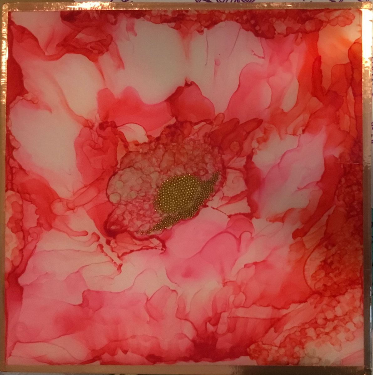 Poppy trivet / wall tile by Melissa Flattery 