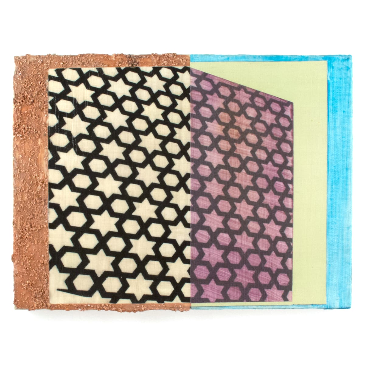 Bent Cube 2 by Bruce Price  Image: Bent Cube 2
acrylic, sand, toner, paper on canvas
9"x12"