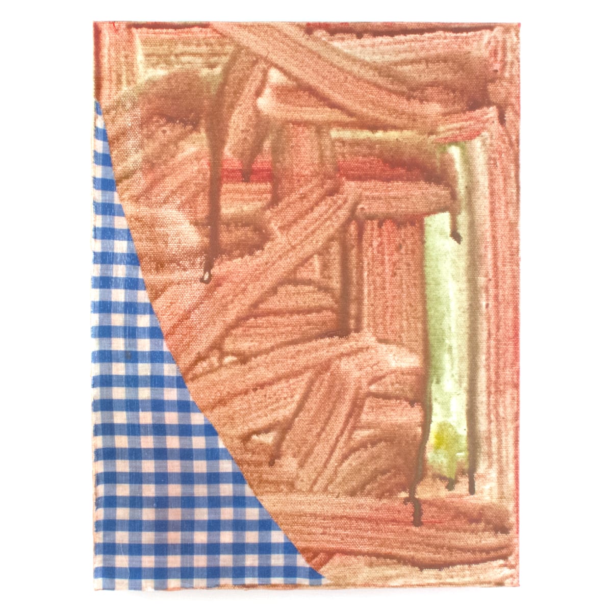 Gingham 13: Blue by Bruce Price  Image: Gingham 13: Blue
acrylic & fabric on canvas
12"x9"