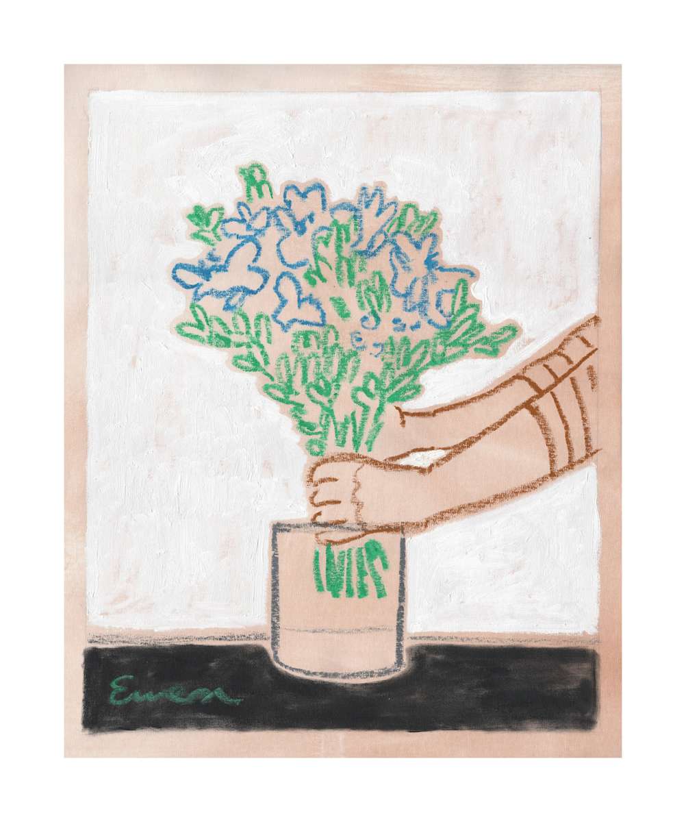 Arranging Blue Wildflowers, Image 14.