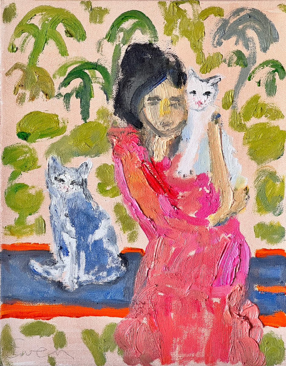 Cat Painting: One Cat Just Leads To Another by Anne-Louise Ewen 