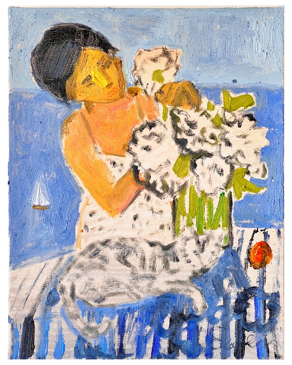 Cat Painting: How Do I Know That She Is Not Playing With Me? by Anne-Louise Ewen 