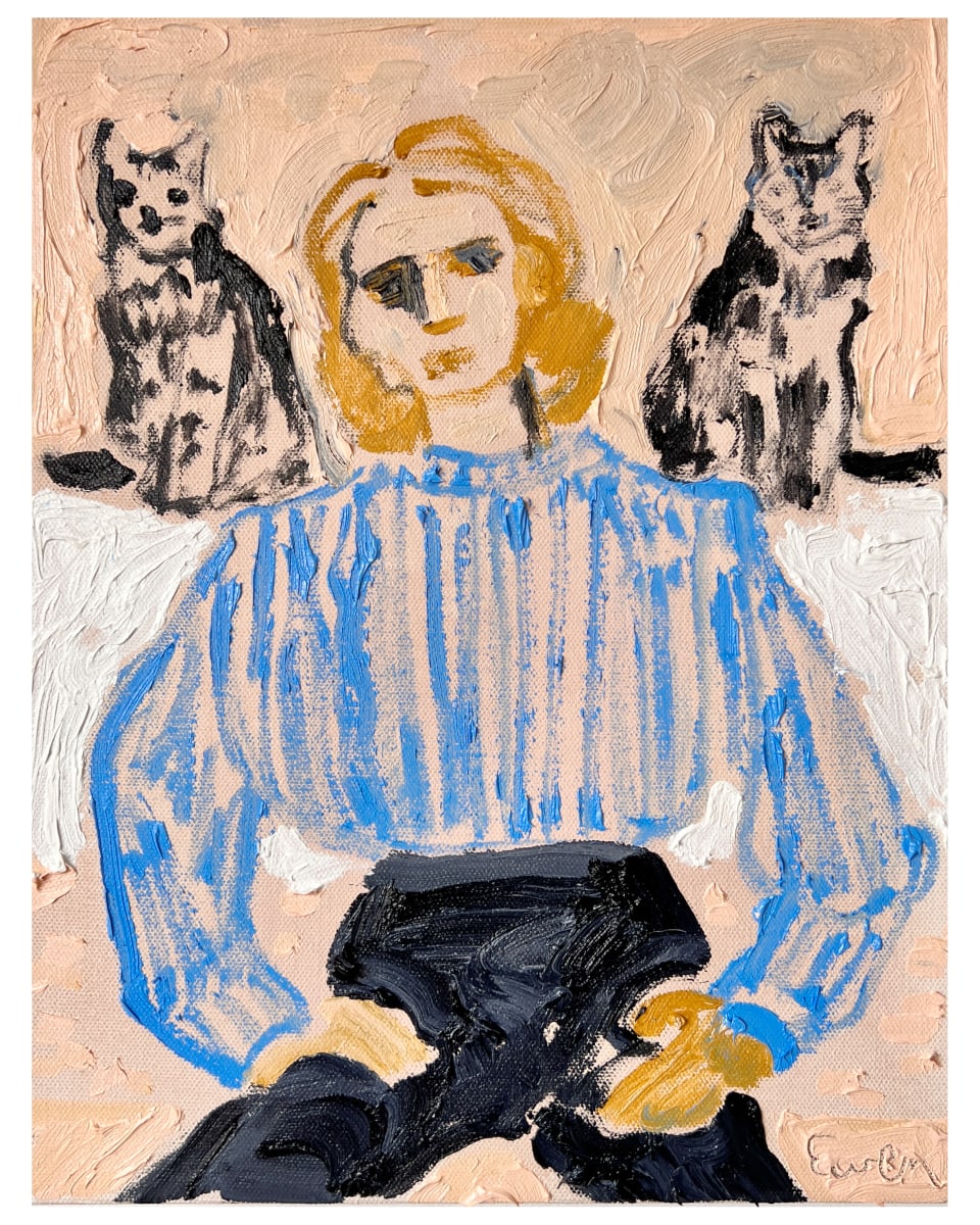 Cat Painting: You Become Responsible Forever For What You Have Tamed by Anne-Louise Ewen 