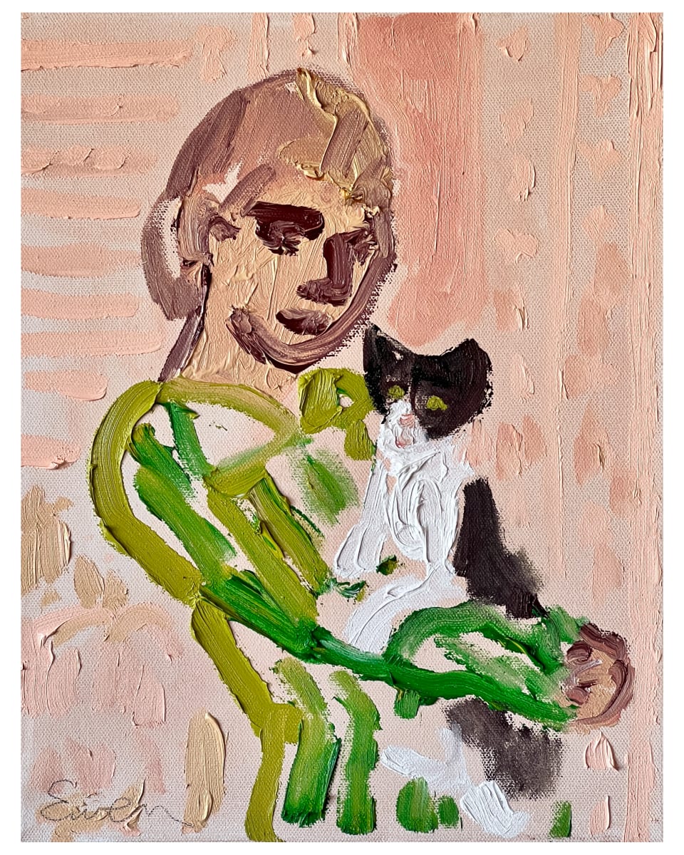 Cat Painting: I Think I'd Rather Have A Cat by Anne-Louise Ewen 