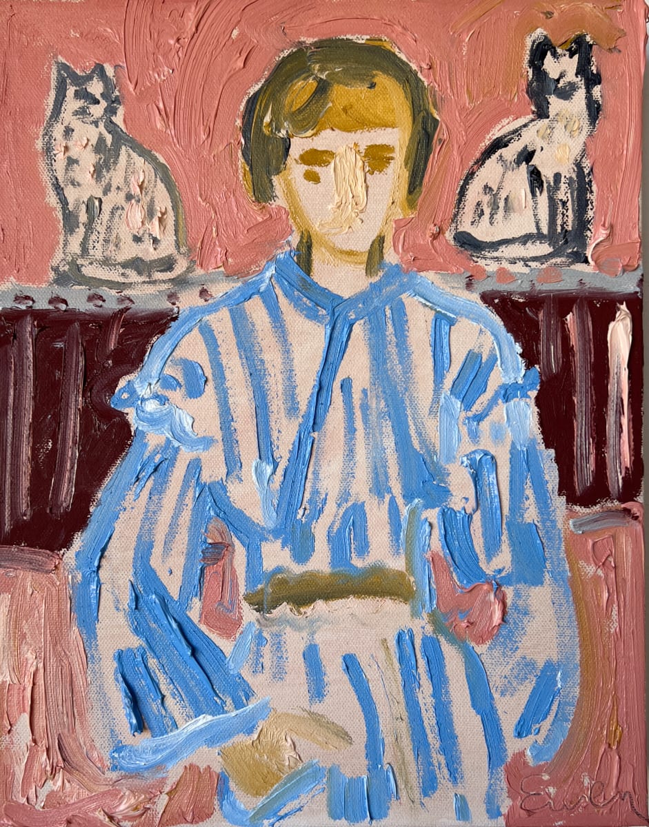 Cat Painting: Amble Out For Love by Anne-Louise Ewen 