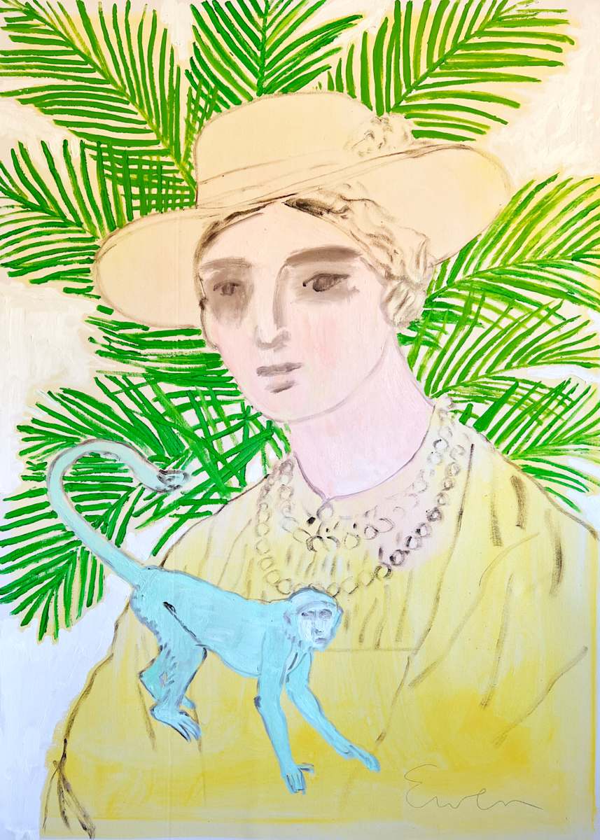 Portrait with Monkey by Anne-Louise Ewen, Image 1.
