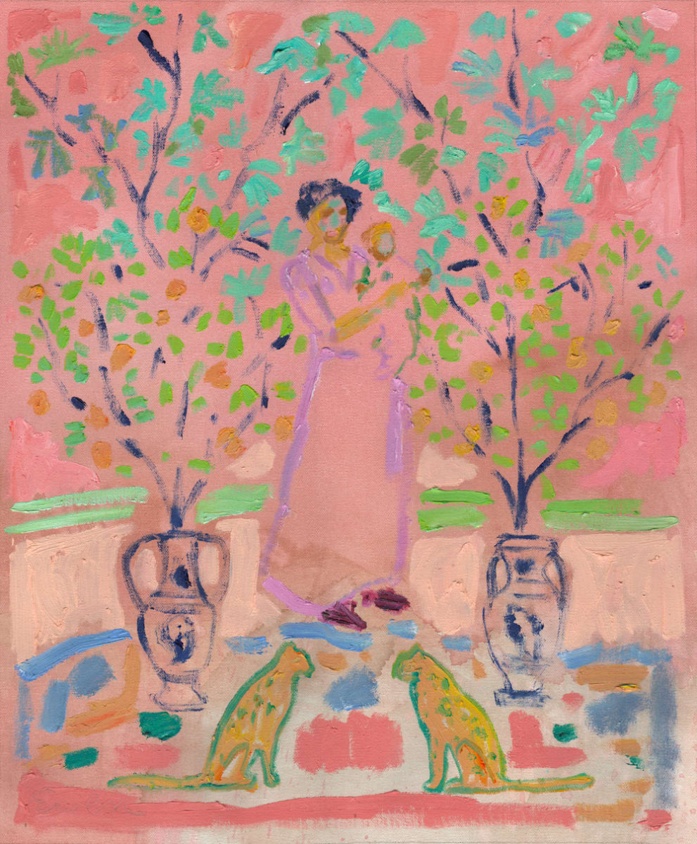 Mother and Child with Golden Cats 