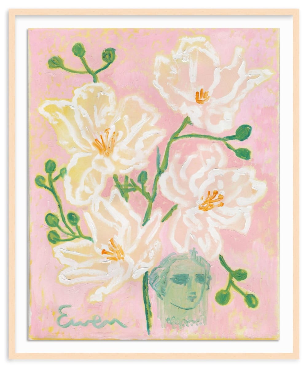 Flowers with Jade Face by Anne-Louise Ewen 