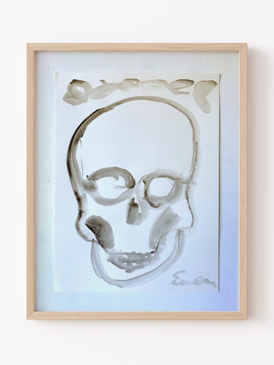 Skull (Black and White with Laurels) 