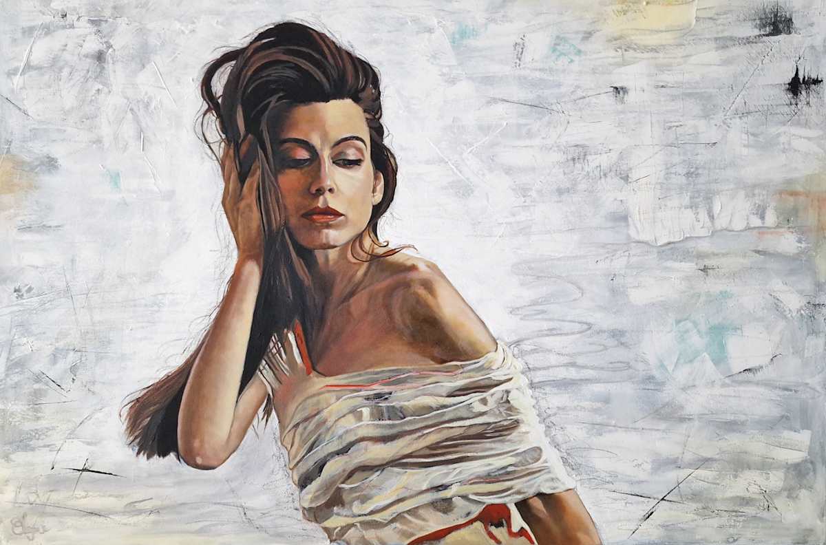 'A  Touch of Doubt' by Evangeline Thyme  Image: This evocative piece balances realism with abstraction - a visual metaphor for the doubts that shape our personal journeys.