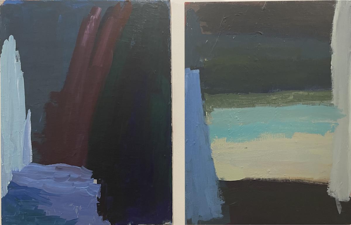Untitled Diptych 1 by Larry Kirksey 