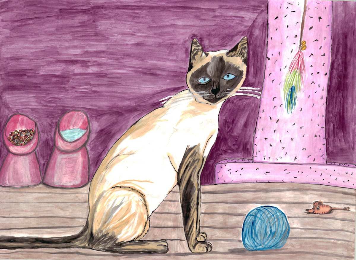 Siamese Kitty by Cloresa Francoeur 