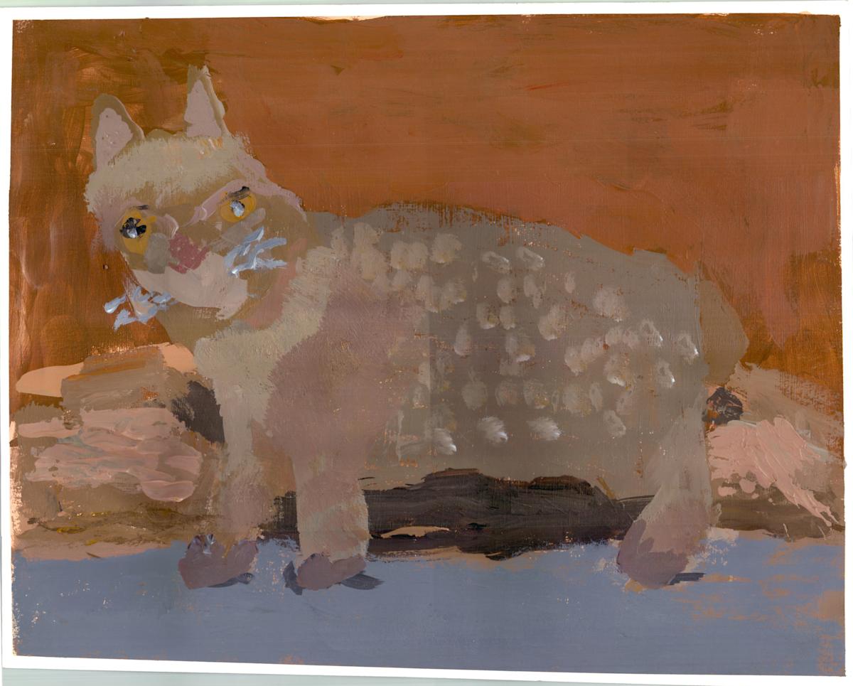 A Gold Kitty Cat by Gillian Colhoun 