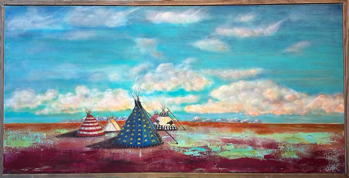 "Blackfeet Teepees -2" by Natalie Smith 
