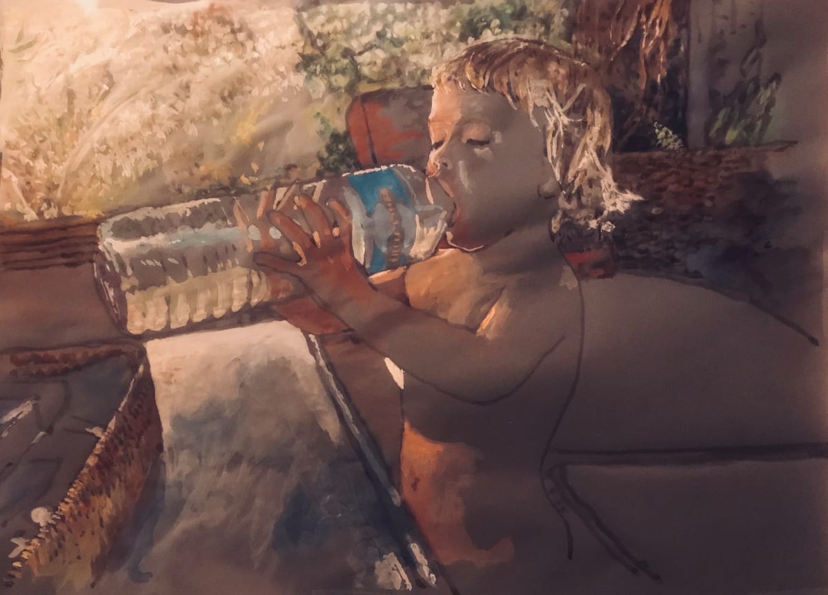 Drinking Girl by Martin Spang Olsen 