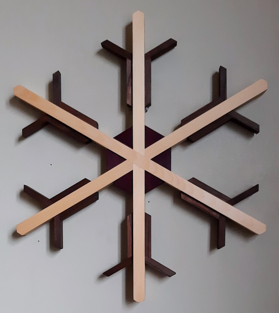 Purple Hearty Flake by Robert E LeBlanc  Image: This elegant, simple design really showcases the contrast between the different woods.