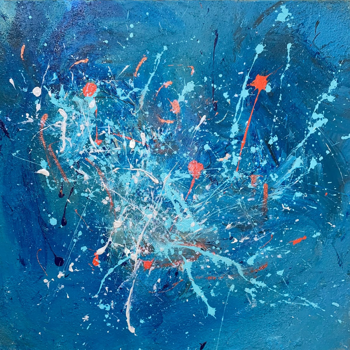 Blue, Happy Pollock by Mandy Damirali 