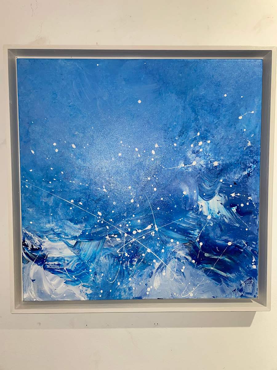 Blue splash waves by Mandy Damirali 