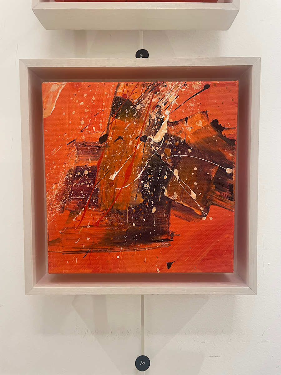 Orange-pink-red, small 2 by Mandy Damirali 