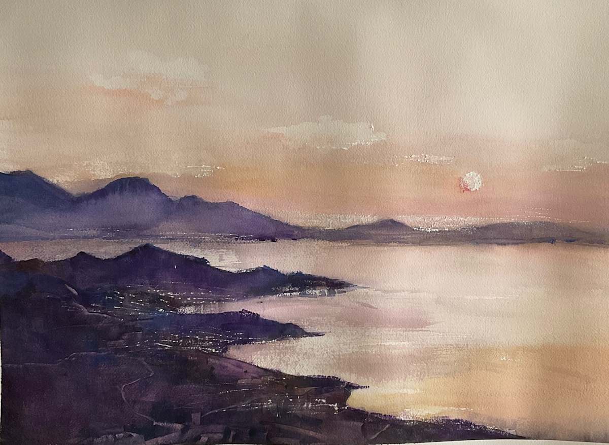 Sunset, island view by Mandy Damirali 