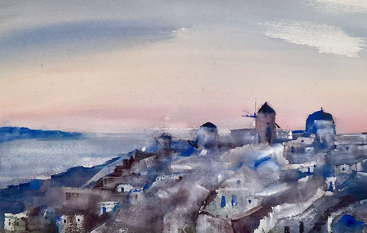 Cycladic island view by Mandy Damirali 