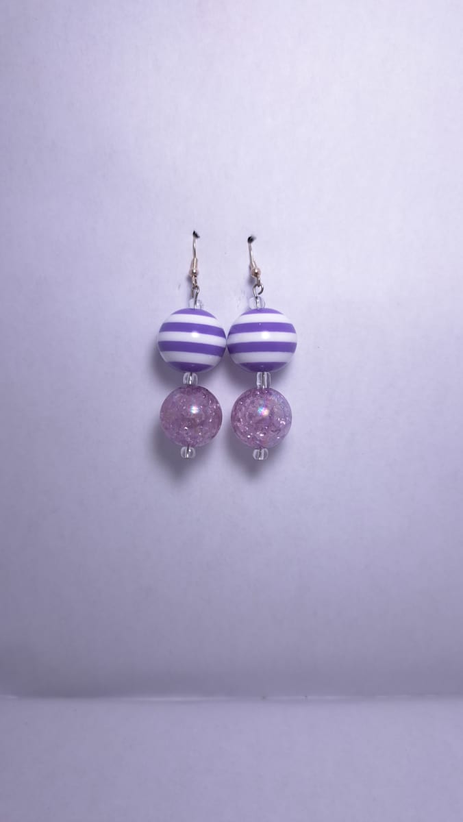 Bubbles - Purple Stripe with Purple Crackle by Perry Art Productions "Finding The Beauty"              50% off entire site! 