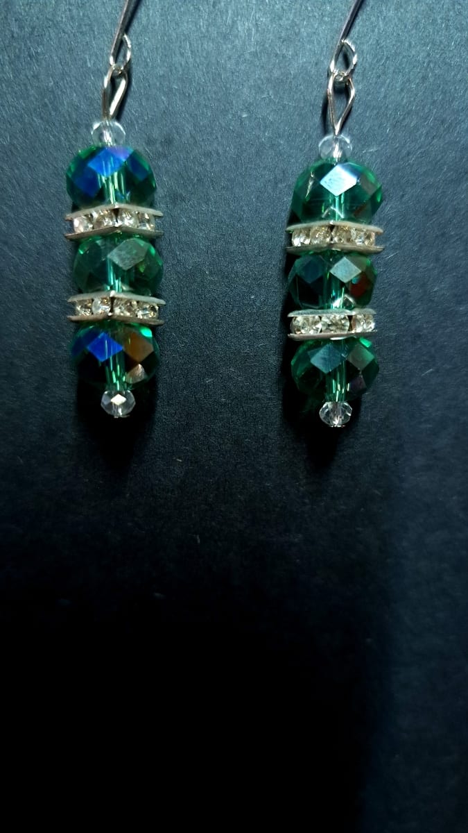 Earrings: Green Envy by Perry Art Productions "Finding The Beauty" 