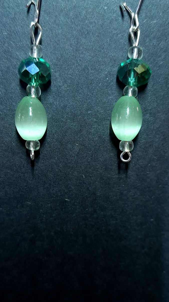 Earrings: Green Godess by Perry Art Productions "Finding The Beauty" 