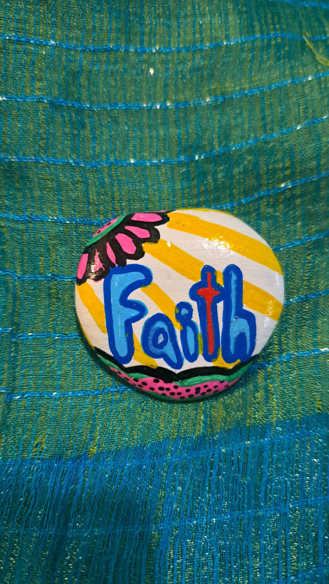 Painted Rock Faith by Perry Art Productions "Finding The Beauty"              50% off entire site! 