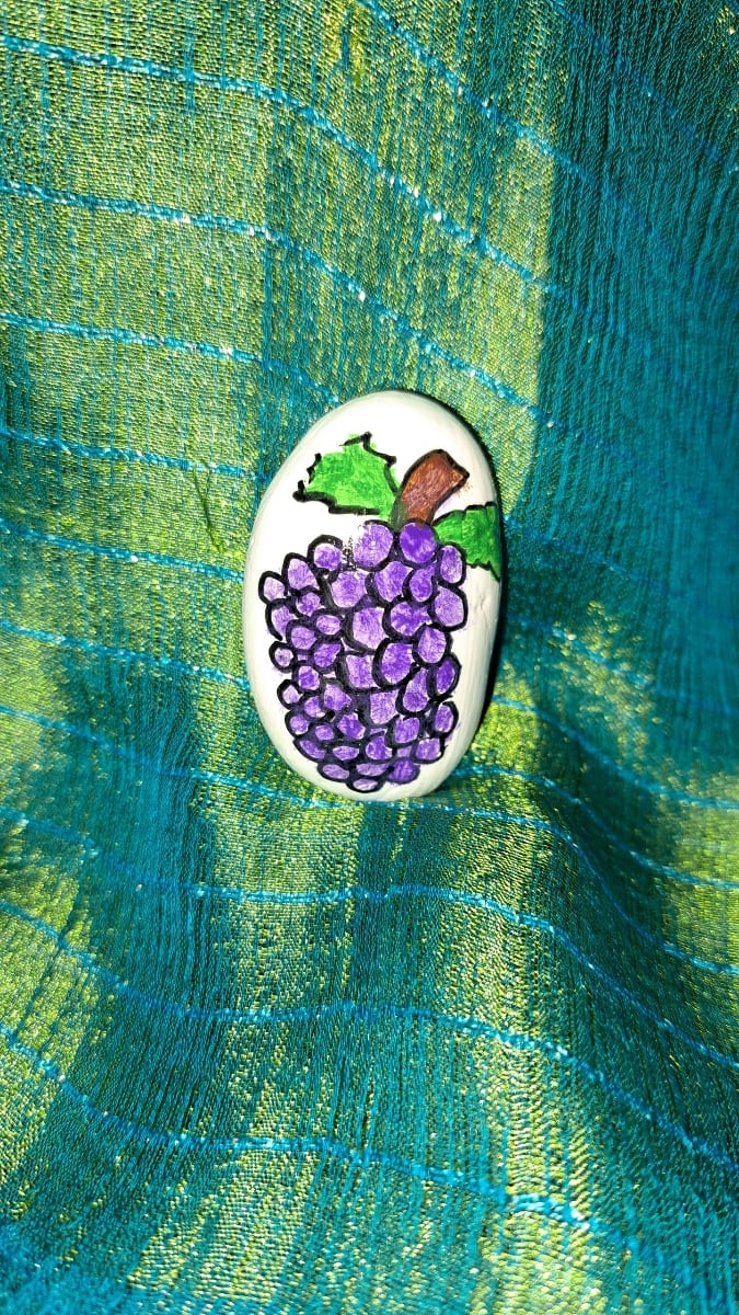 Painted Rock Grapes by Perry Art Productions "Finding The Beauty"              50% off entire site! 