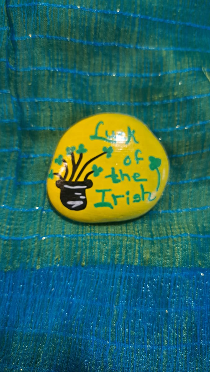 Painted Rock Luck Of The Irish by Perry Art Productions "Finding The Beauty"              50% off entire site! 
