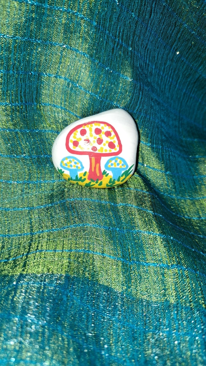 Painted Rock Simply Mushrooms by Perry Art Productions "Finding The Beauty"              50% off entire site! 