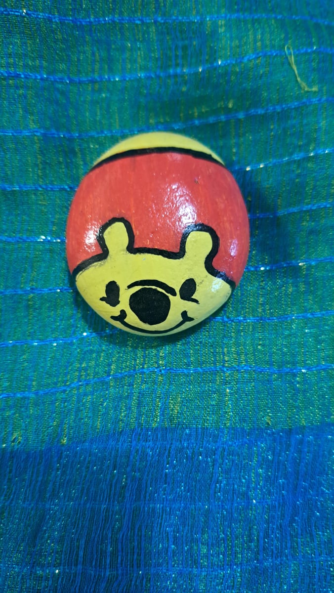 Painted Rock Winnie The Pooh by Perry Art Productions "Finding The Beauty"              50% off entire site! 
