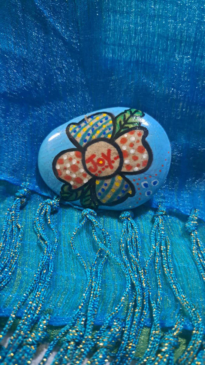 Painted Rock Joy by Perry Art Productions "Finding The Beauty"              50% off entire site! 