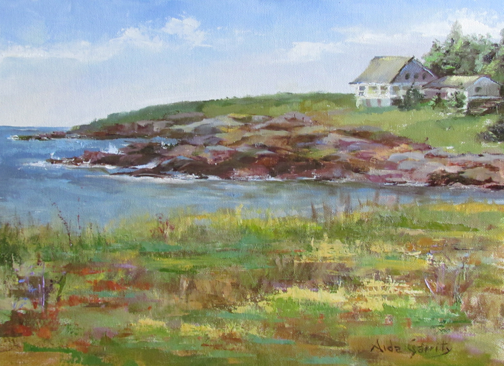 The White House at Lobster Cove - Monhegan by Aida Garrity 