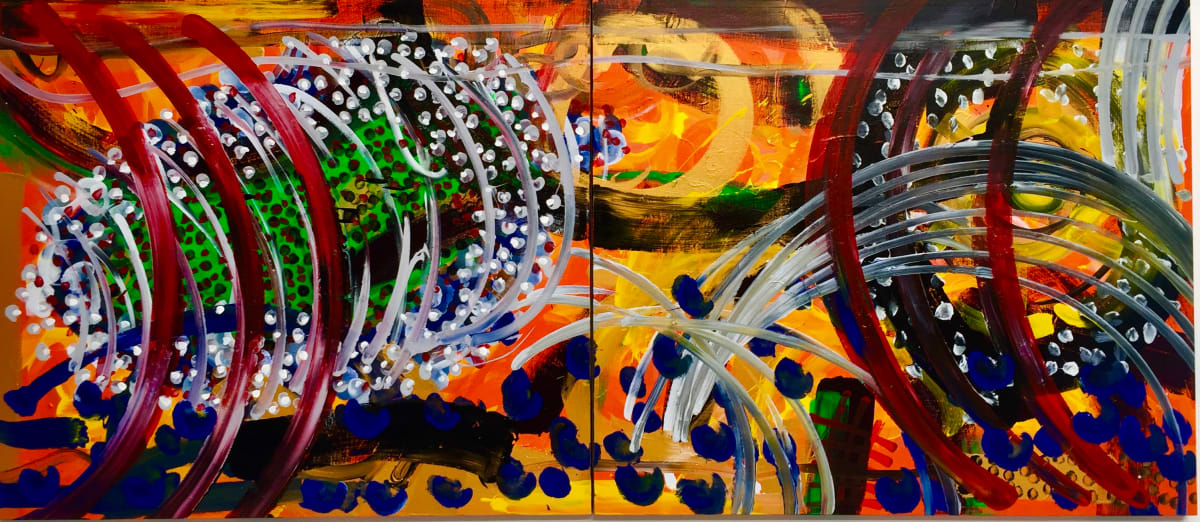 Bending Time Diptych # 7 for Ms Aretha Franklin by Peter Wayne Lewis, Image 2.