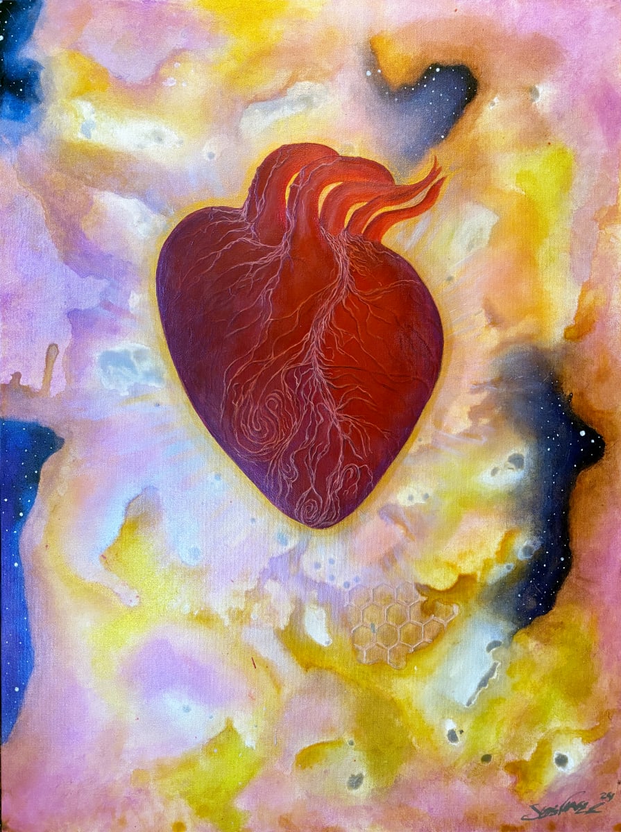 The Heart Of The Universe by Jessi-cah Fraser  Image: Sovereign soul heart, speaking to the vibrational container of creation