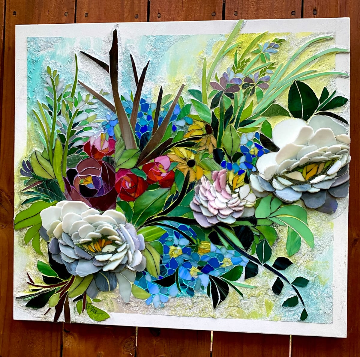 Treasure Sweep  Image: Treasure Sweep
A cottage garden of floral treasures with raised stained glass petals 