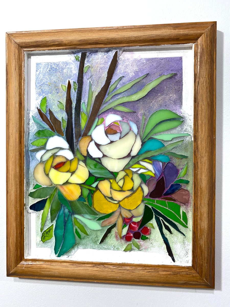 Rare Love  Image: Abstract floral bouquet in stained glass