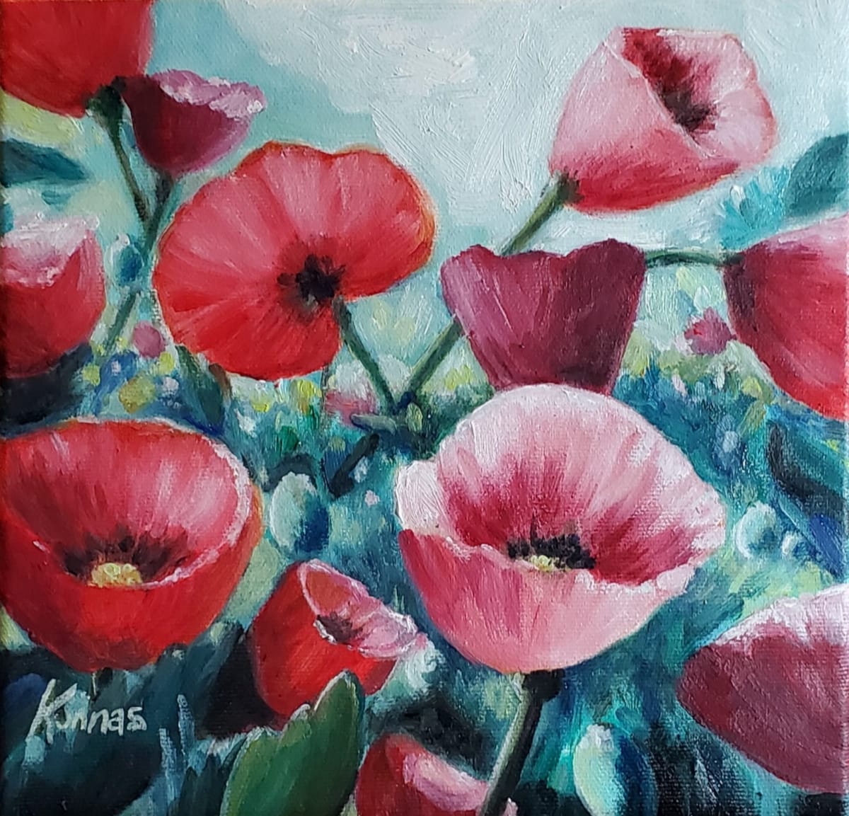 Breezy Day Poppies by Jessica Kunnas, Image 1.